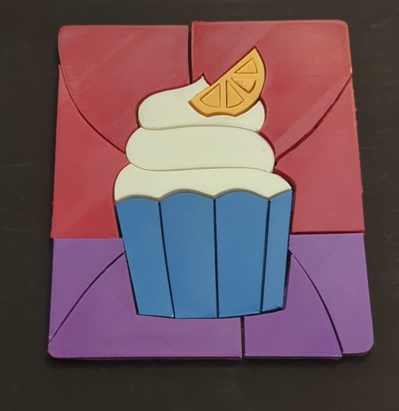 Print-By-Color Cupcake 3d model