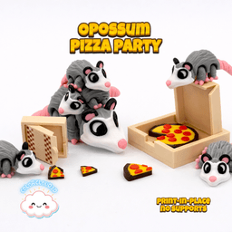 Opossum Pizza Party 3d model