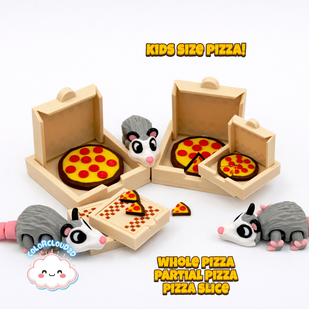 Opossum Pizza Party 3d model