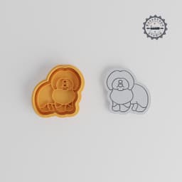 Old English Sheepdog Cutter & Stamp Set, Cookie Fondant Shaper, Includes 3 Sizes (S/M/L), Fluffy Sheepdog Baking Tool, 6 Piece Collection PRODUCT_5343 3d model