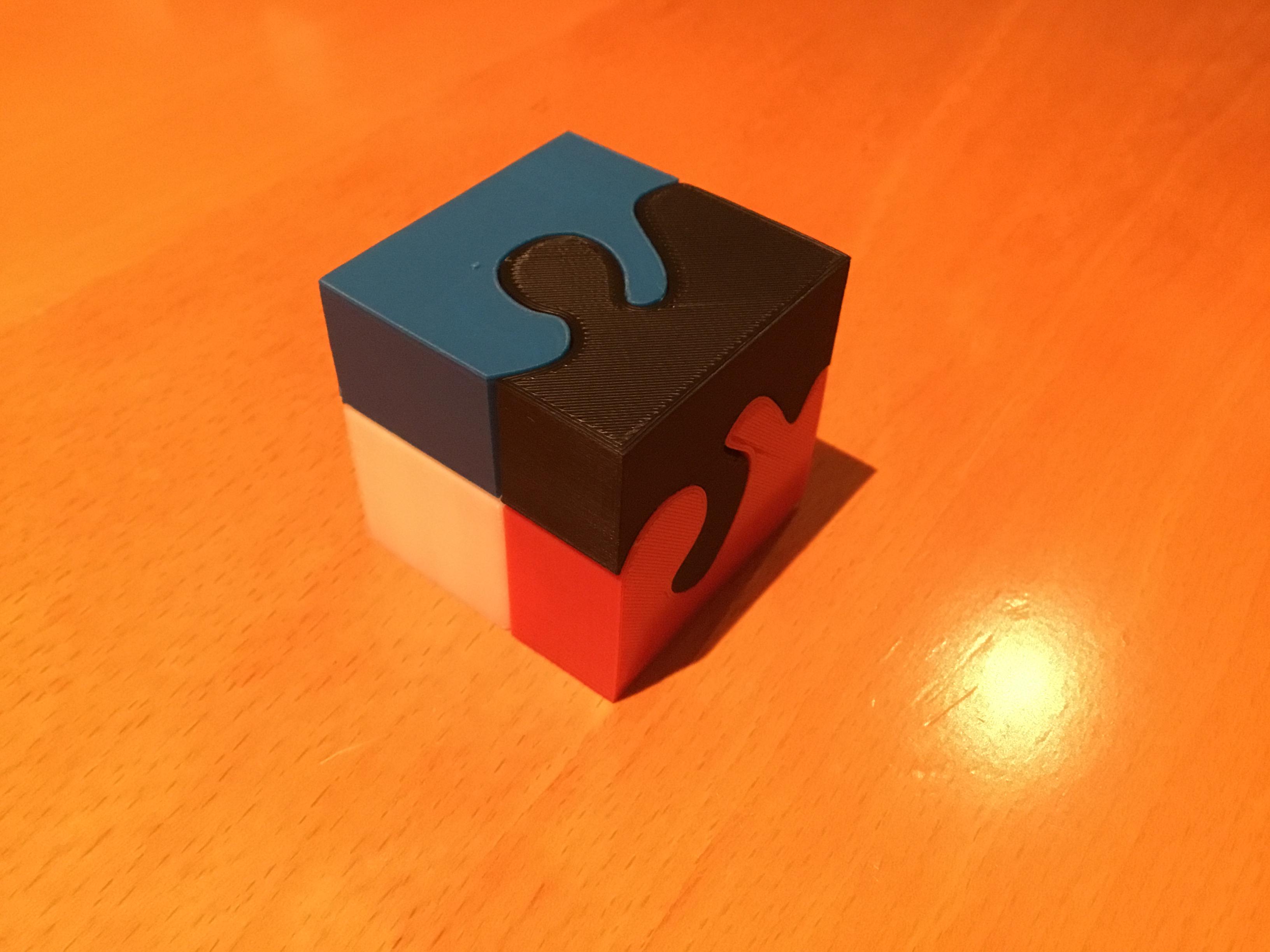 Puzzle cube - Assembled puzzle - 3d model