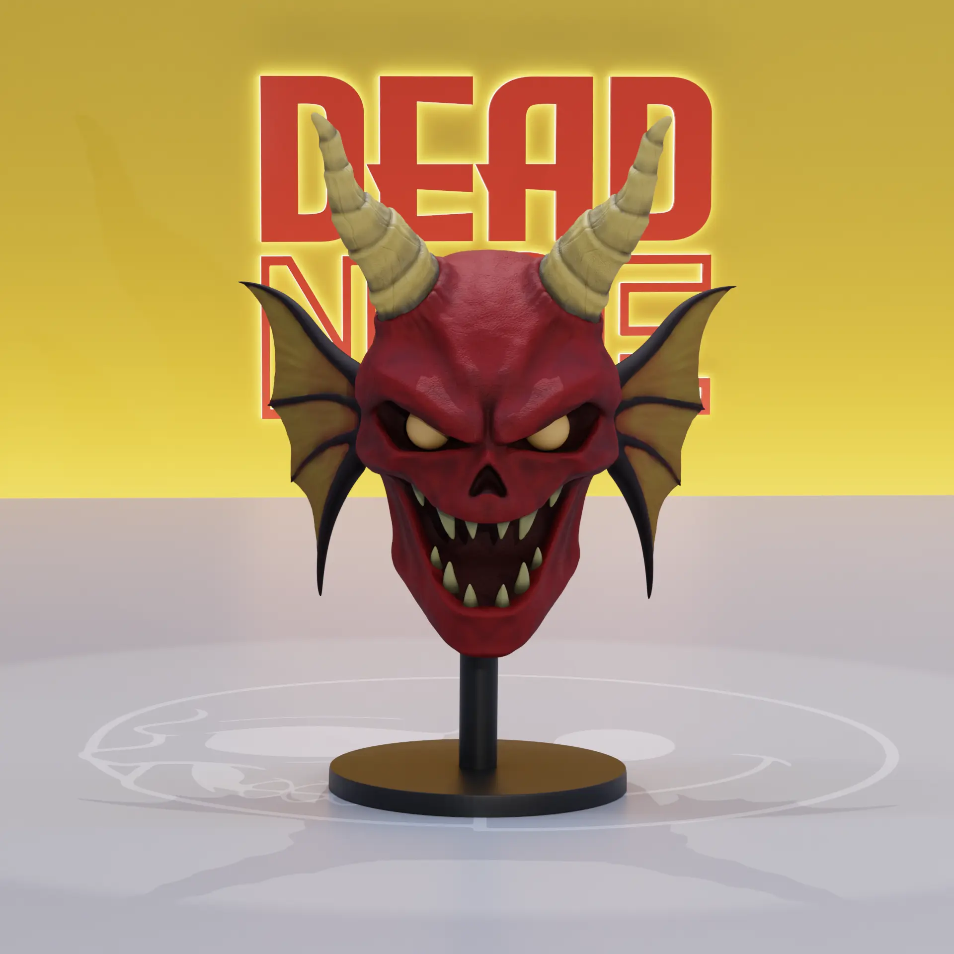 DEADNICE - HELLFIRE SKULL.stl 3d model