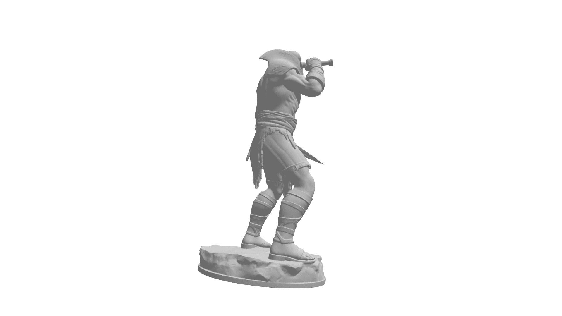 Kratos With Base Plate v2 3d model