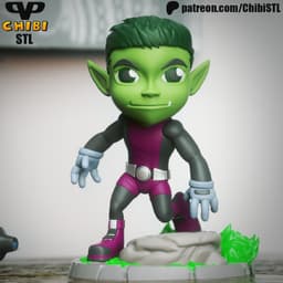 Beast Boy Chibi STL for 3D Printing ChibiSTL 3DXM 3d model