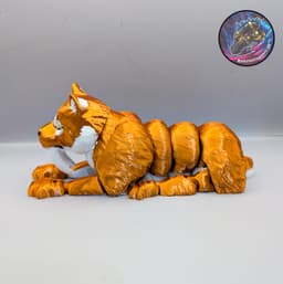 flexi sabertooth cat 3d model
