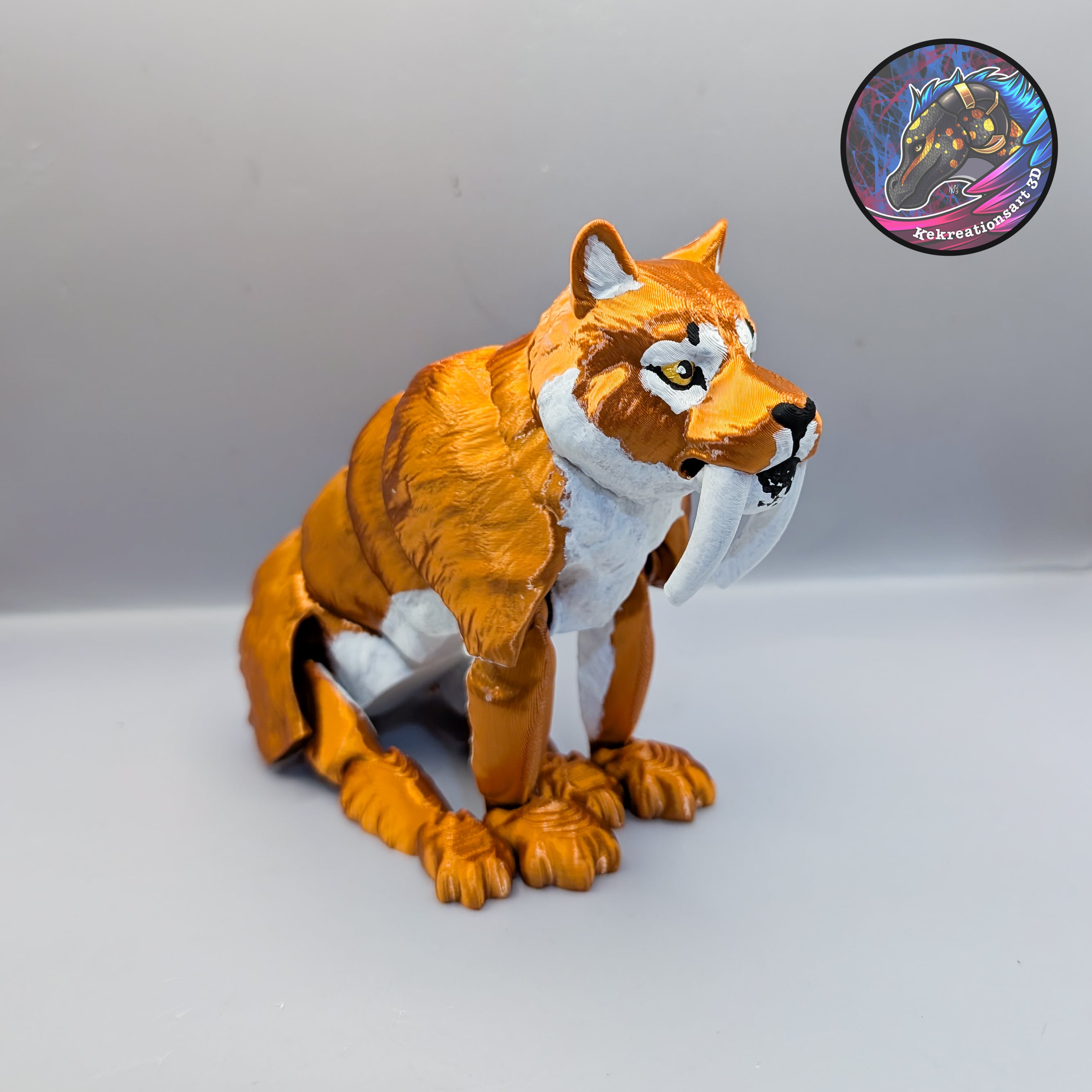 flexi sabertooth cat 3d model