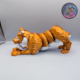 flexi sabertooth cat 3d model