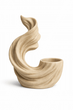 Wave Candle Holder STL | Modern Tea Light Holder 3d model