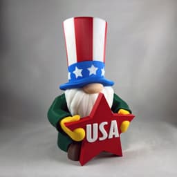 Build-a-Gnome 4th of July Add-On STL Bundle – Patriotic Hat and USA Star 3d model