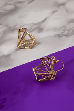 Trussed Earrings 3d model