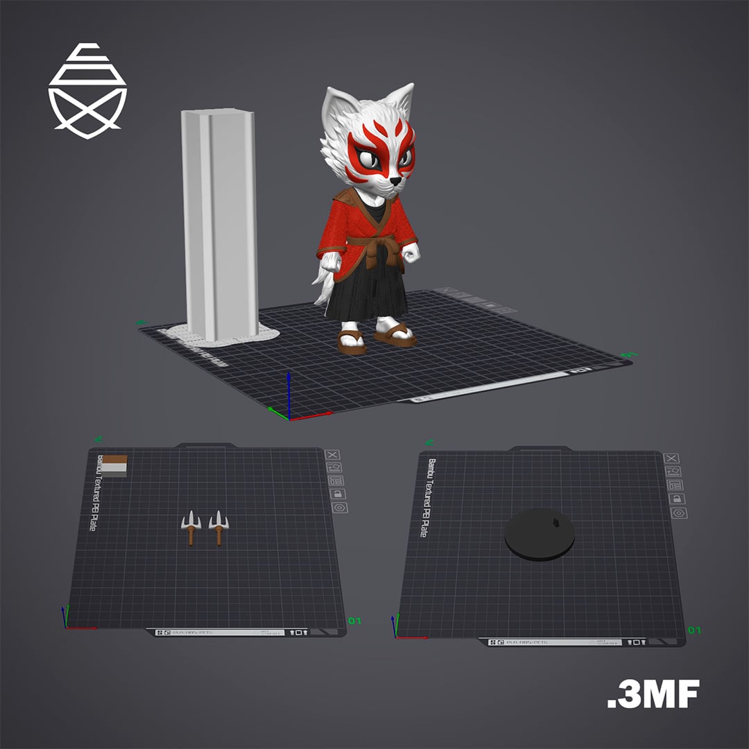 Kitsune Chibi 3d model