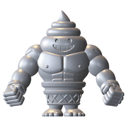 Gashapon Gang Big Softee Figure – Muscular Ice Cream Cone Capsule Toy 3d model