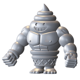 Gashapon Gang Big Softee Figure – Muscular Ice Cream Cone Capsule Toy 3d model