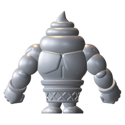 Gashapon Gang Big Softee Figure – Muscular Ice Cream Cone Capsule Toy 3d model