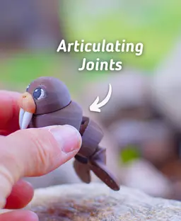 Wobbly Walrus - Articulated Fidget Walrus 3d model