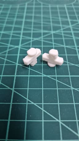 Multiboard flat T-Bolt with keyhole peg 3d model