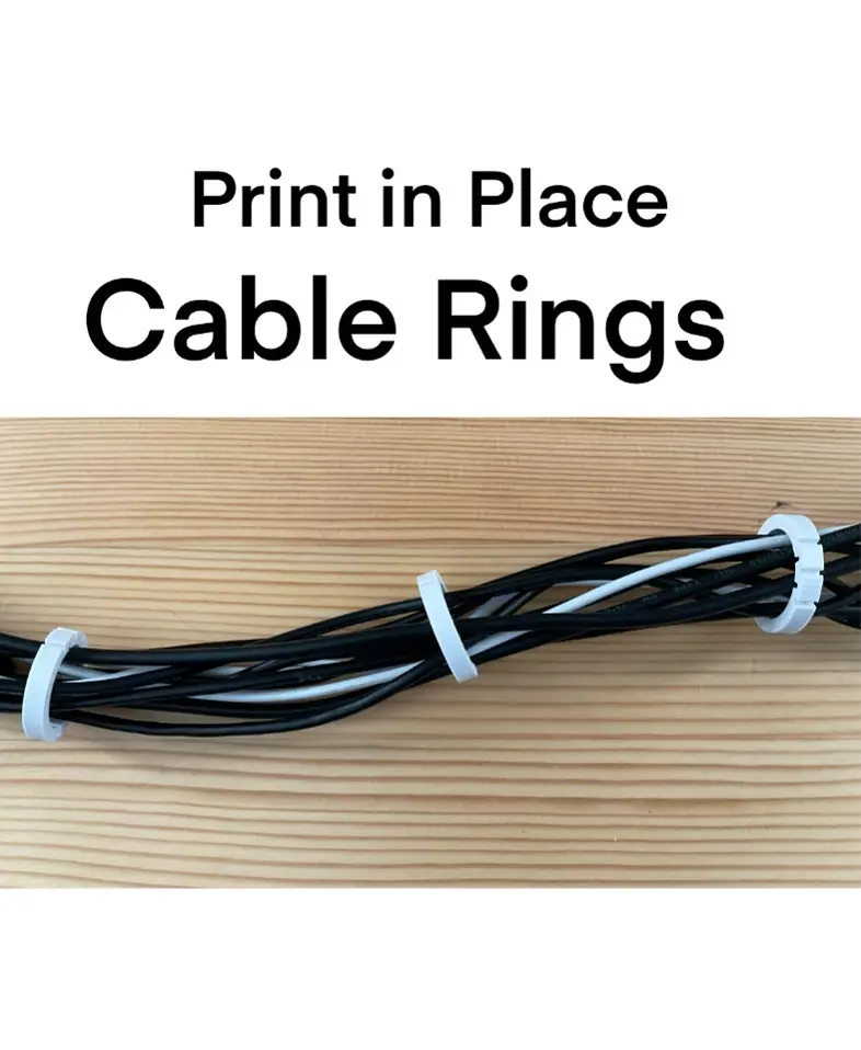 Tile Rings Cabel Cable Rings - Print in Place - 3D model by dinonuget on Thangs