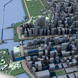 Chicago Cityscape 3D Model – Windy City Skyline – Illinois Architecture & Lake Michigan 3d model