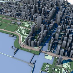 Chicago Cityscape 3D Model – Windy City Skyline – Illinois Architecture & Lake Michigan 3d model