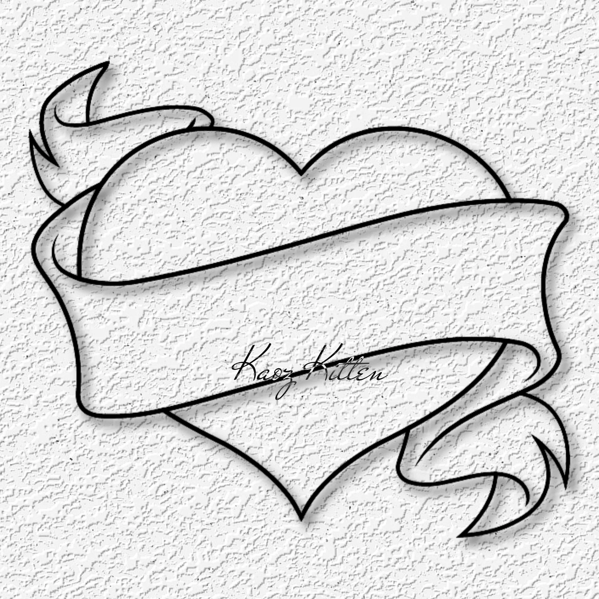 heart with ribbon wall art love home decor 3d model