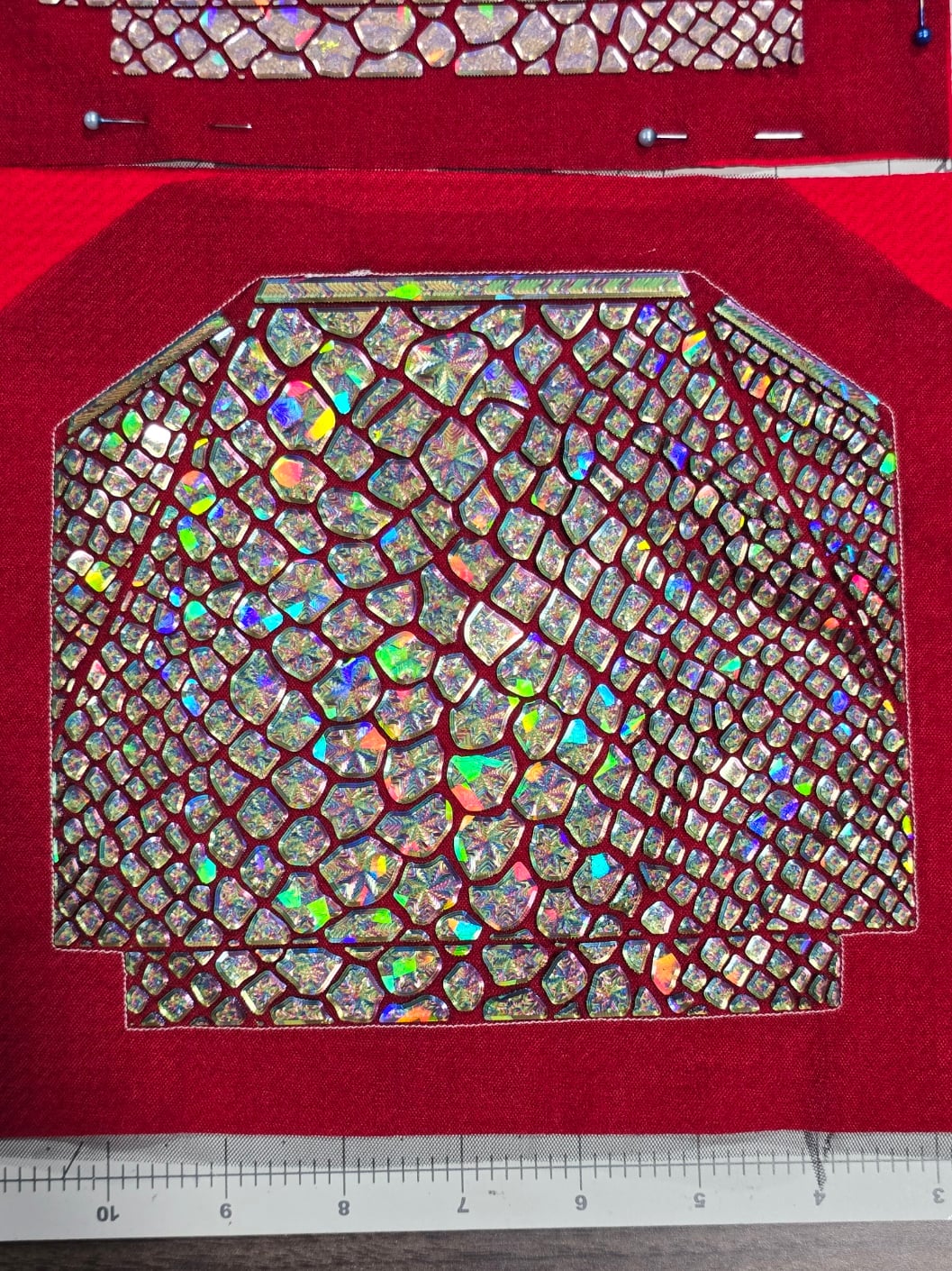 Magnetic closure textile clutch 3d model