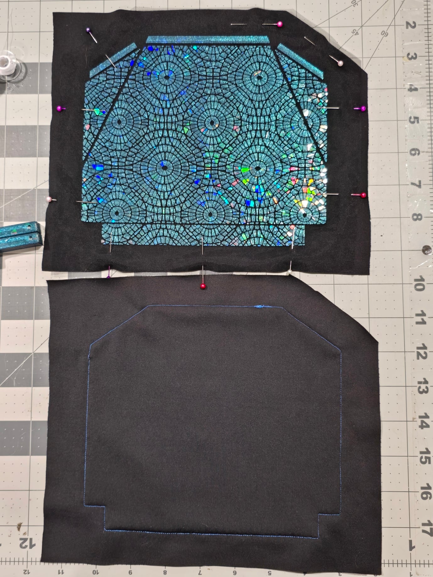 Magnetic closure textile clutch 3d model