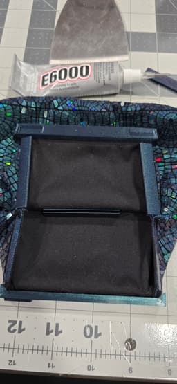 Magnetic closure textile clutch 3d model
