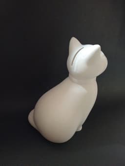 Re-Usable White Cat Piggybank 3d model