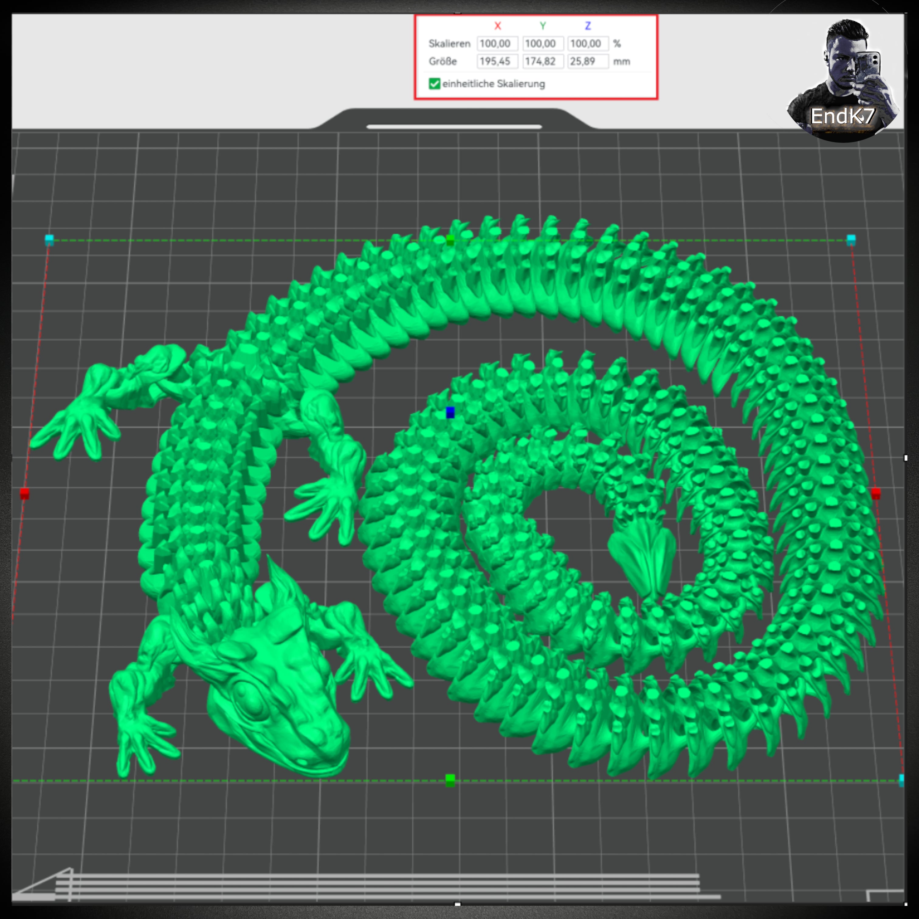 Glorious Baby Dragon - Extra Long version 3d model