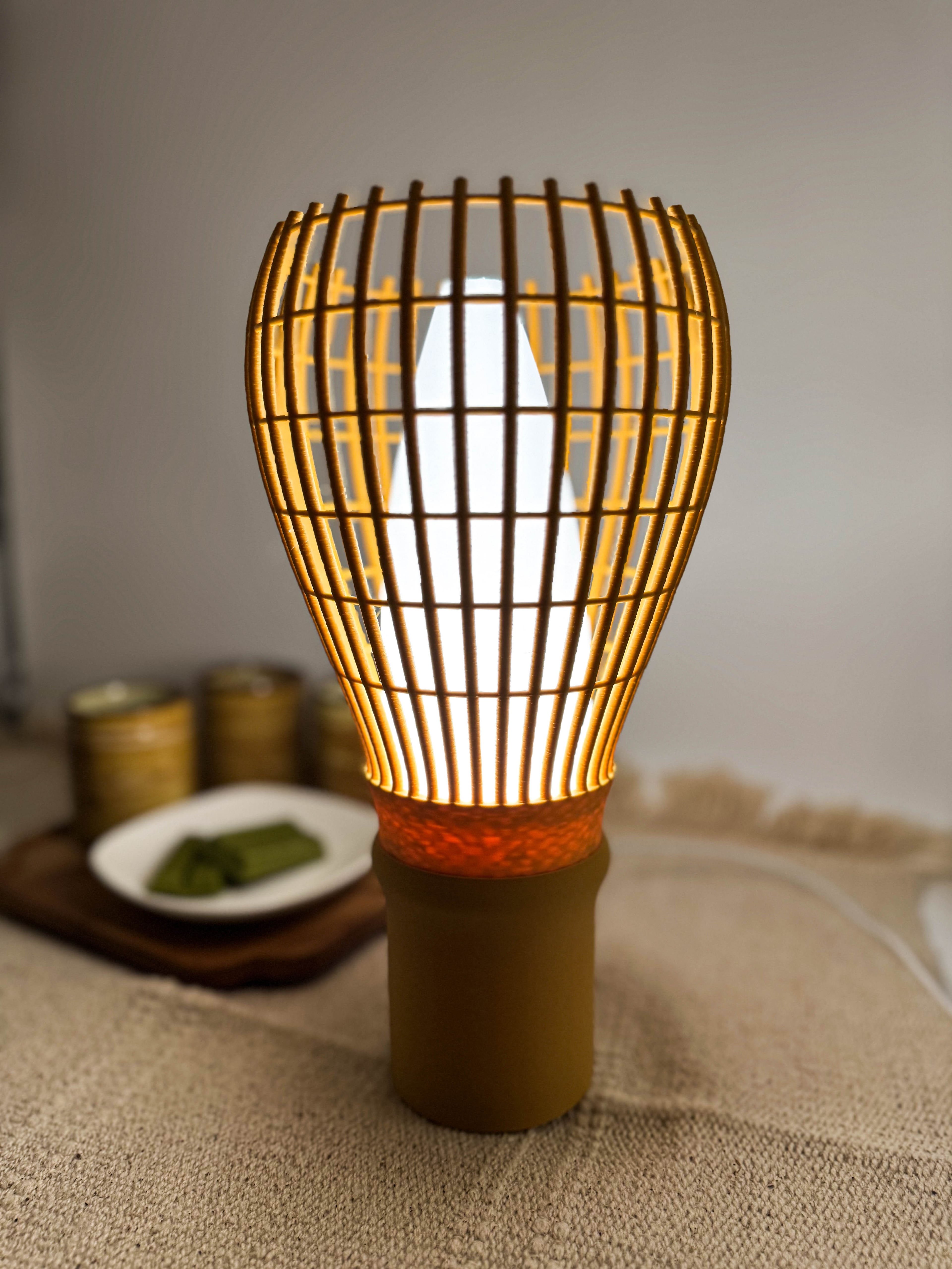 Matcha Whisk LED Lamp (E14 Cord Compatible) 3d model