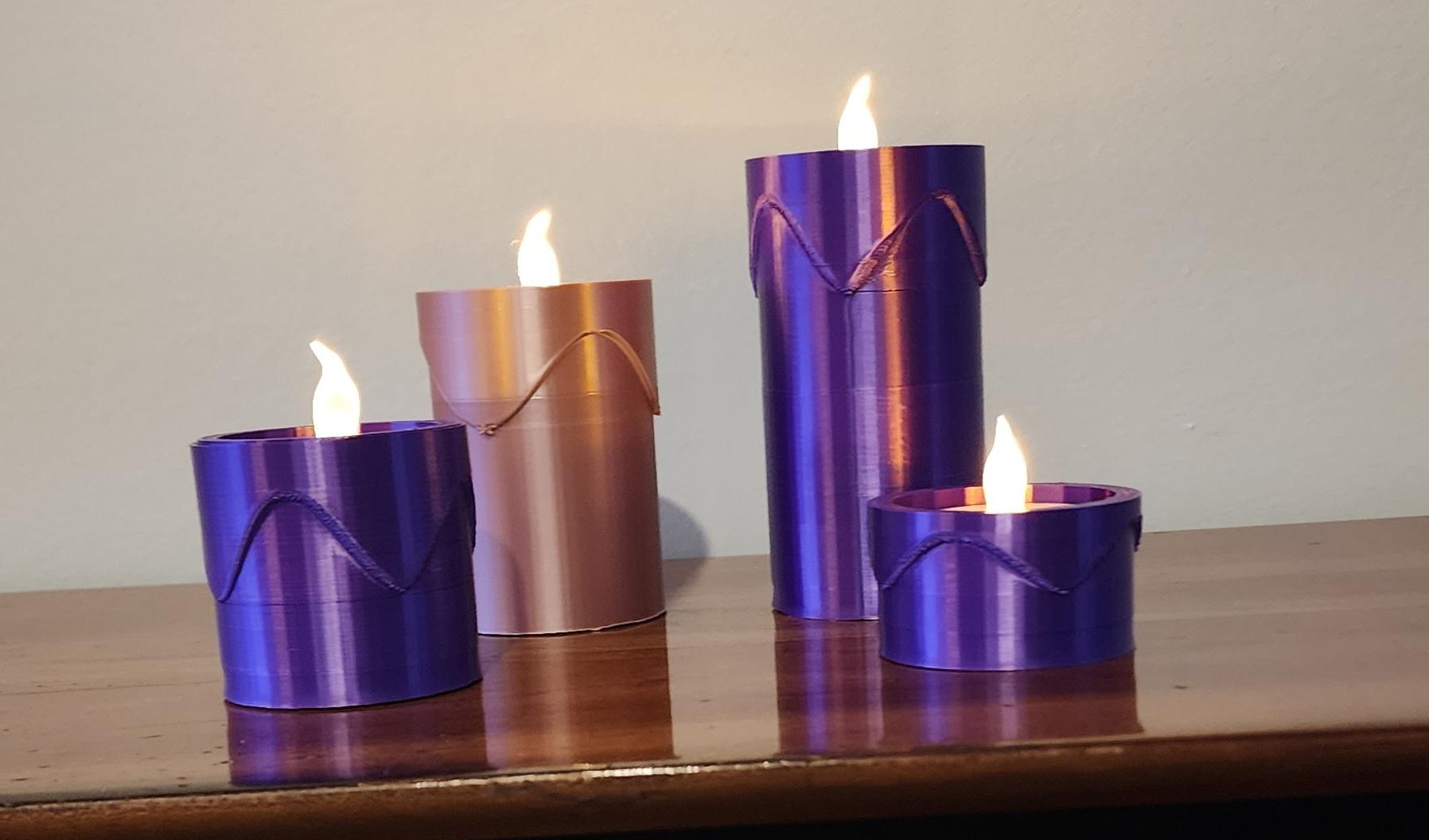 advent candles purple.stl 3d model