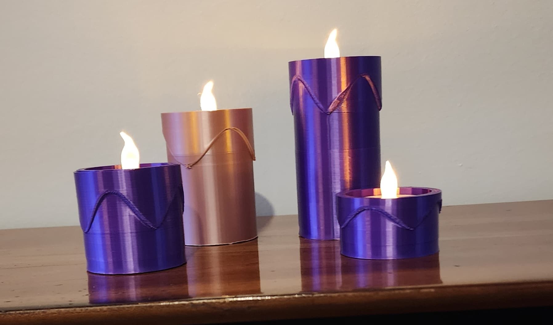 advent candles purple.stl 3d model