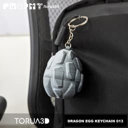 DRAGON EGG KEYCHAIN 013 - Print in place - STL File 3d model