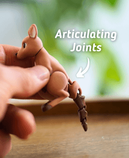 Kicking Kangaroo - Articulated Fidget Kangaroo - Ludo Flexy 3d model