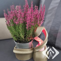 Spiral Display Stand for Plants and LED Lights 3d model
