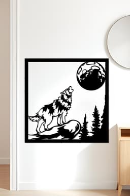 Wolf Wall Art, Wall Decor, Home Decor 3d model