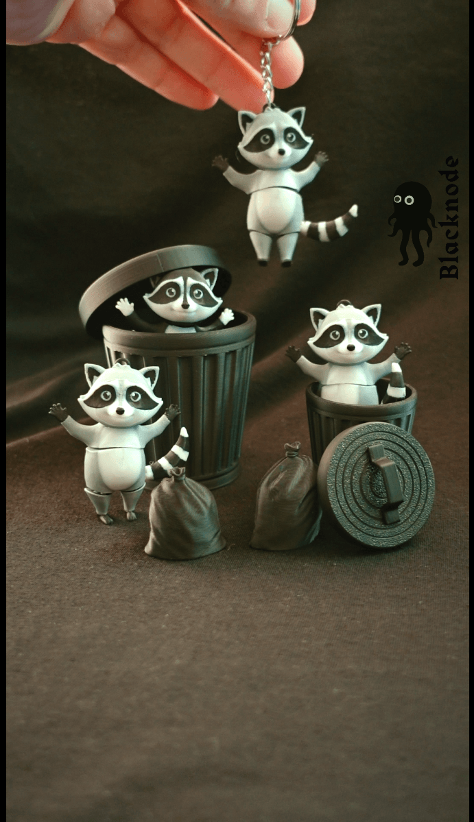 Sneaky Raccoons 3d model