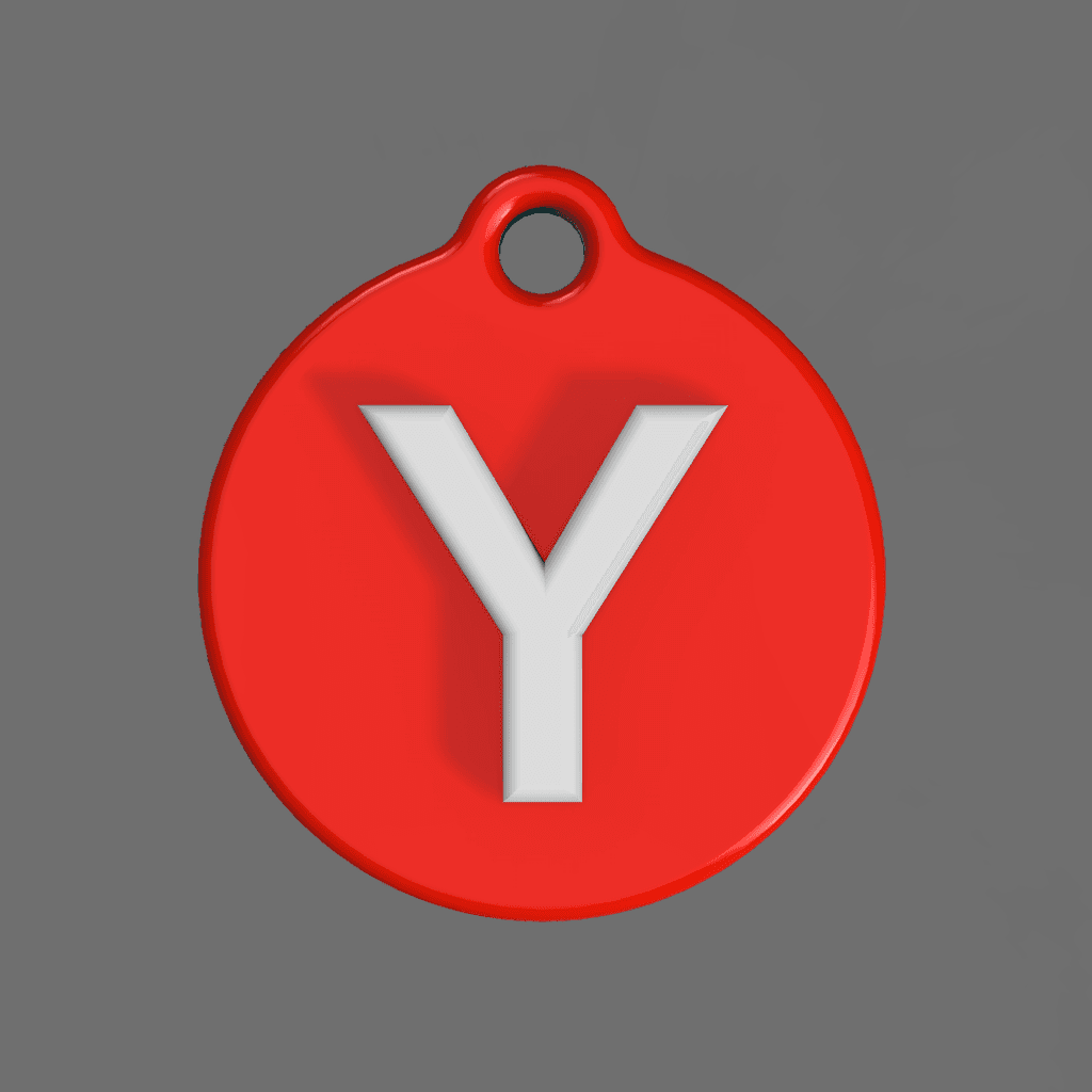 A-Z Initial Keychains 3d model