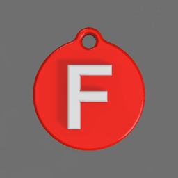 A-Z Initial Keychains 3d model