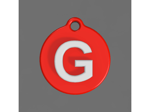 A-Z Initial Keychains 3d model