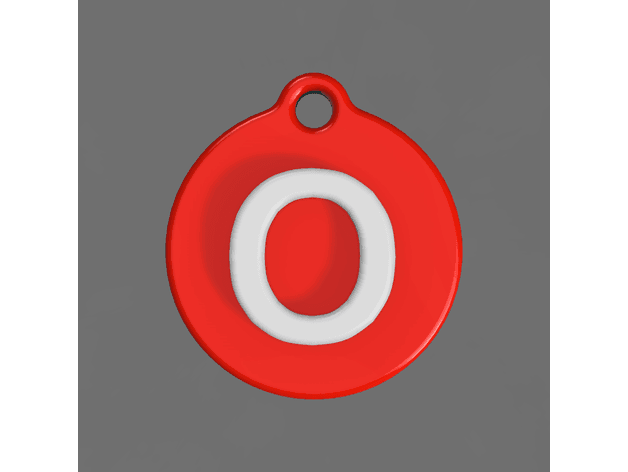 A-Z Initial Keychains 3d model