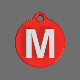 A-Z Initial Keychains 3d model