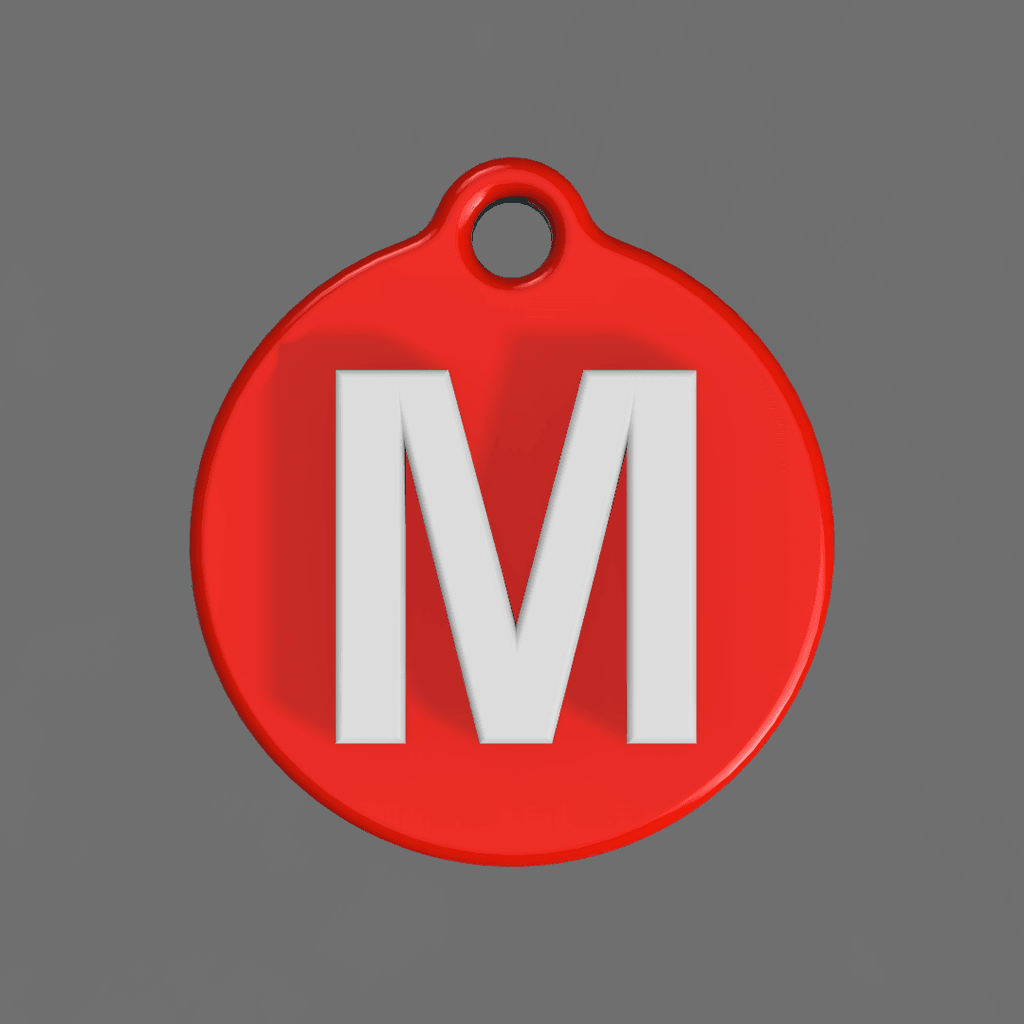 A-Z Initial Keychains 3d model