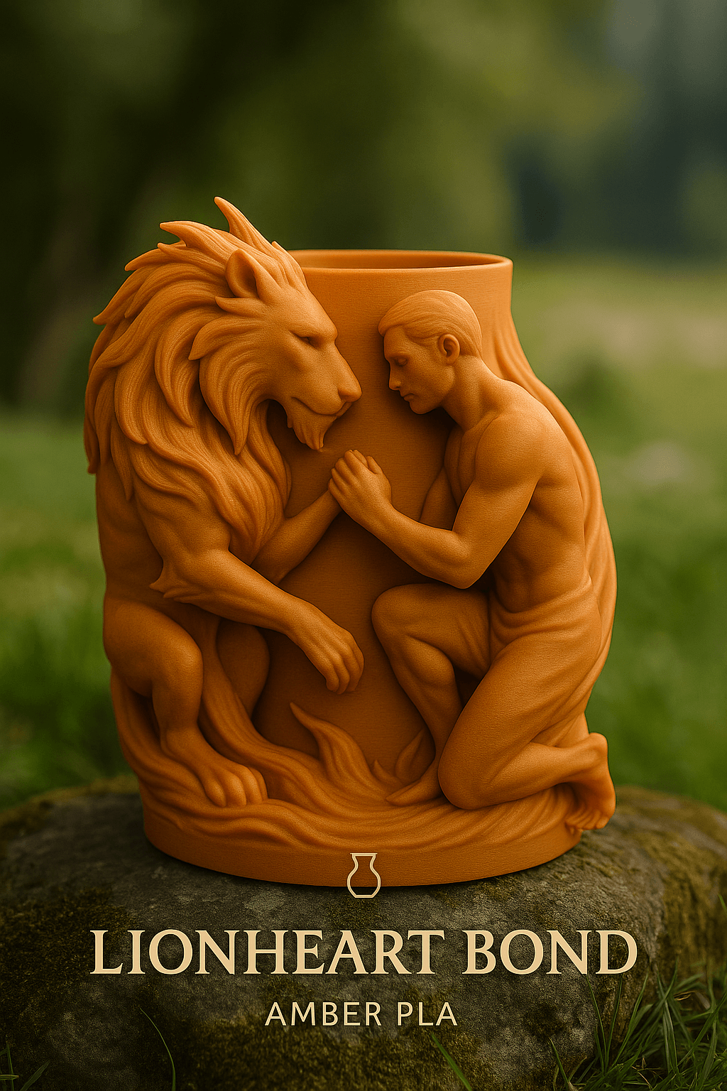 Vase Art – lion organizer pot with regal strength 3d model