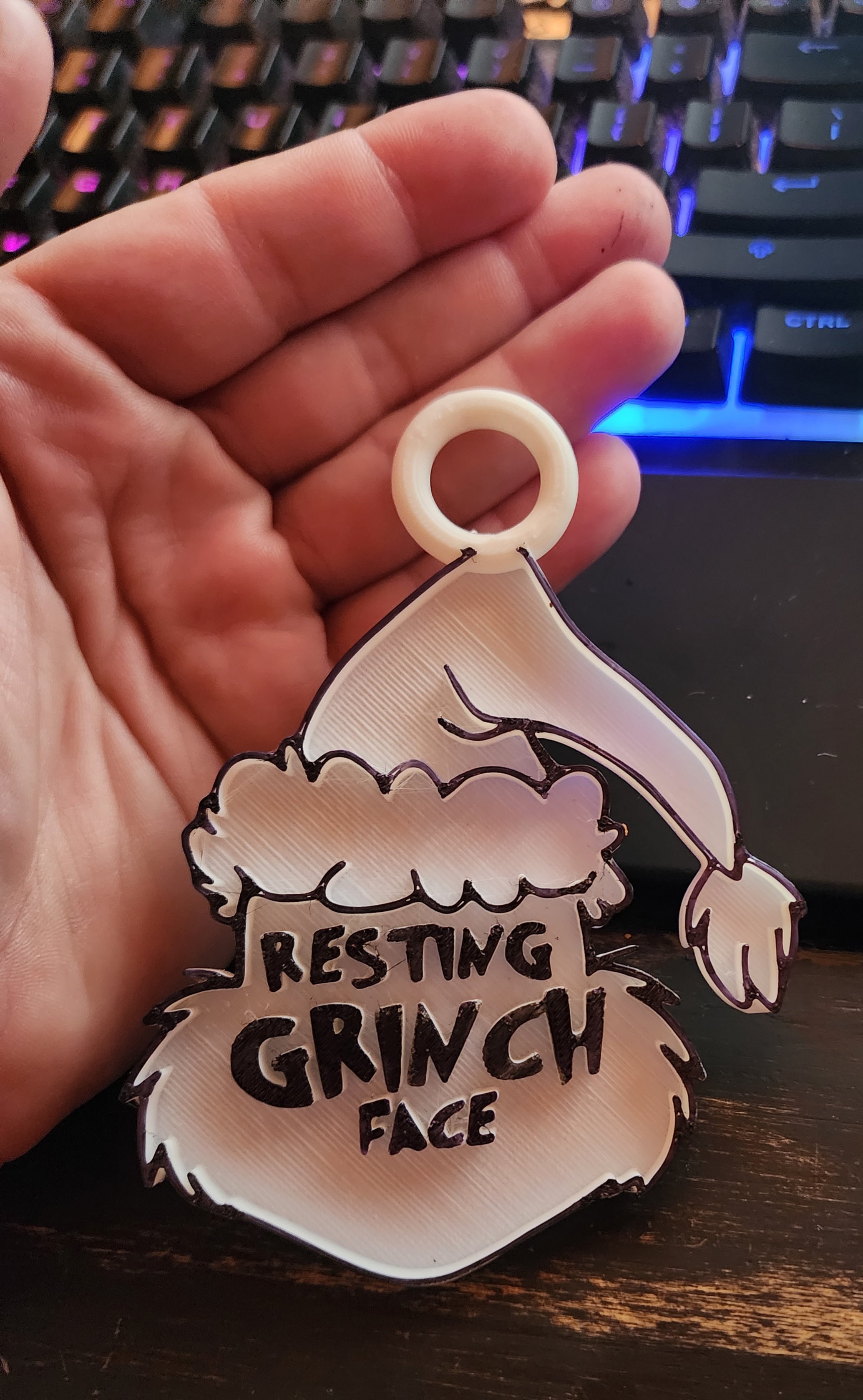Resting Grinch Face Ornament 3d model