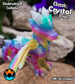 Classic Crystal Dragon 3d model