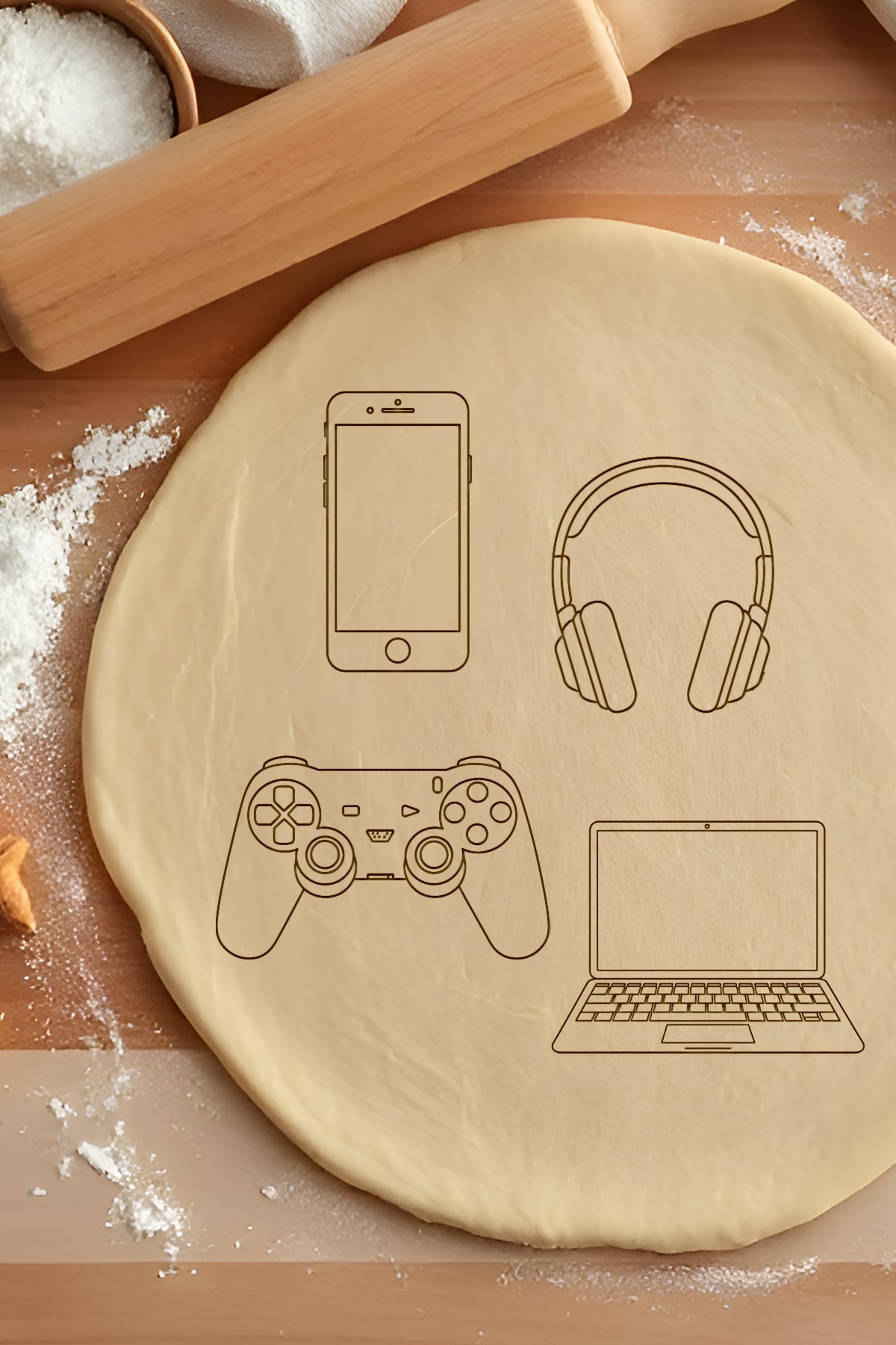Gamer Set Cookie Cutter, Biscuit Cutter 3d model