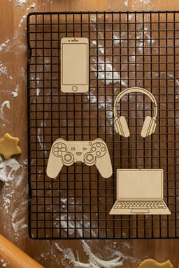 Gamer Set Cookie Cutter, Biscuit Cutter 3d model