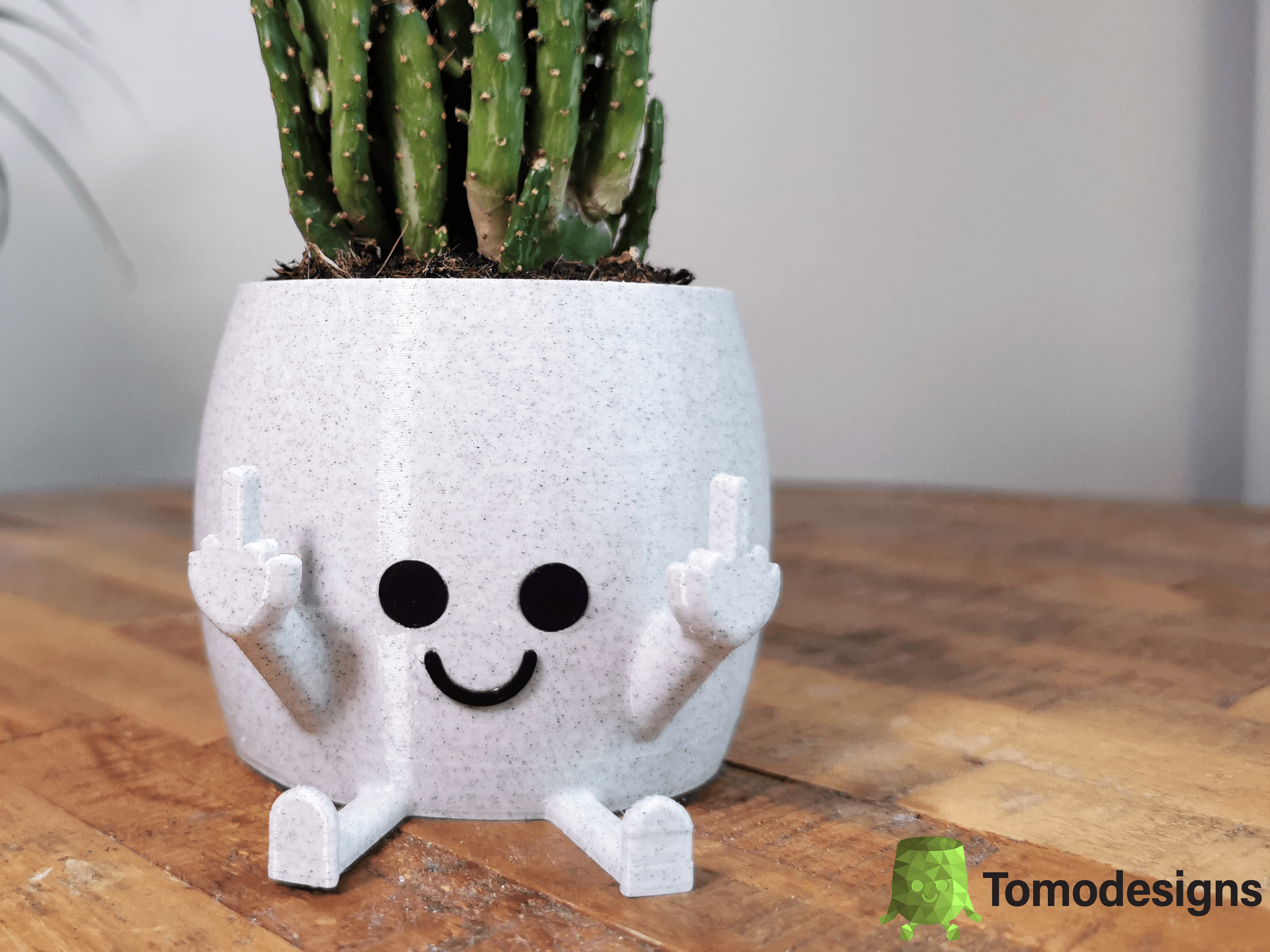 Middle Finger Happy Pot 3d model