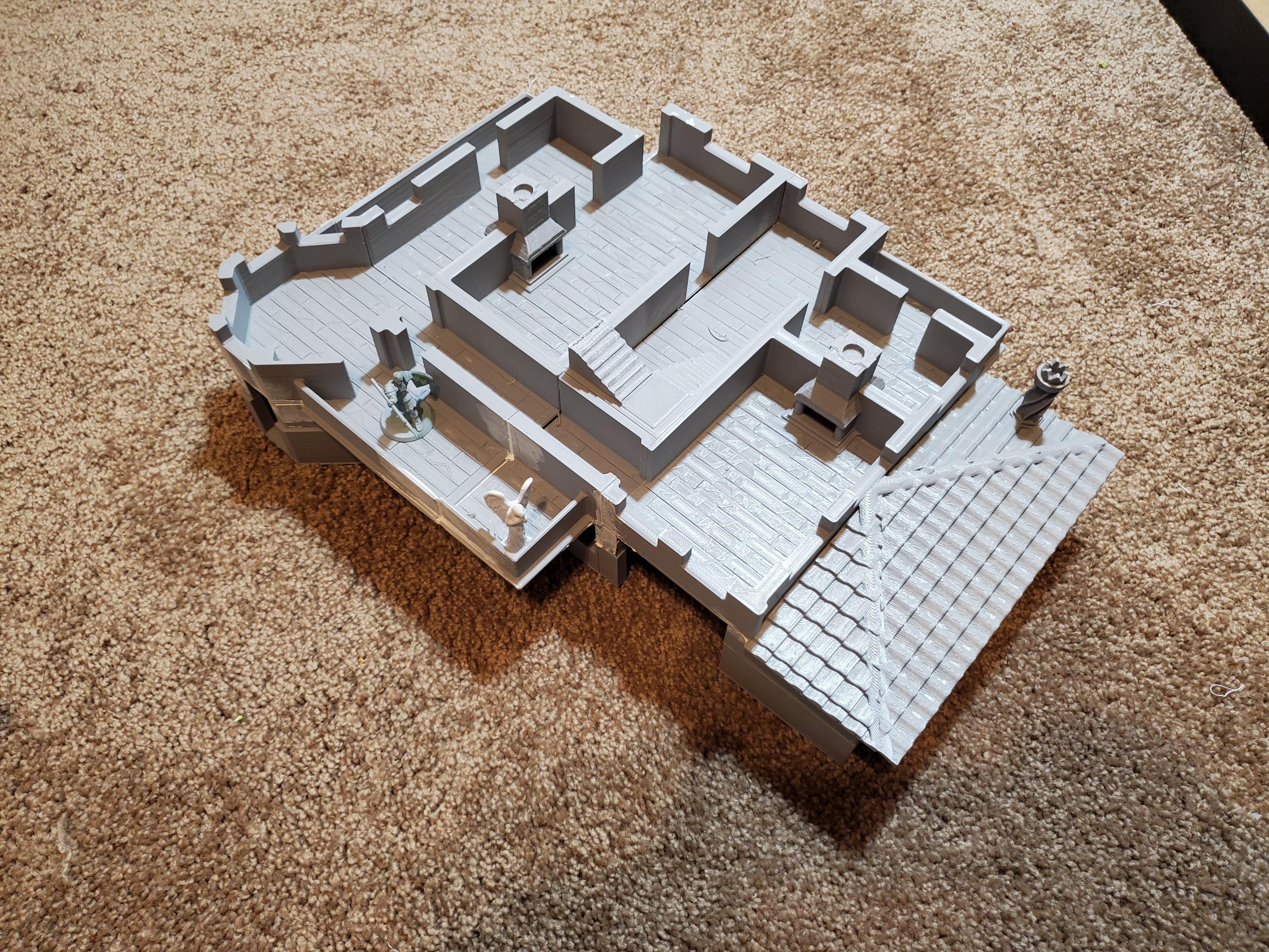 Trollskull Manor Re-scaled for 1" x 1" Grid 3d model